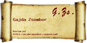 Gajda Zsombor névjegykártya